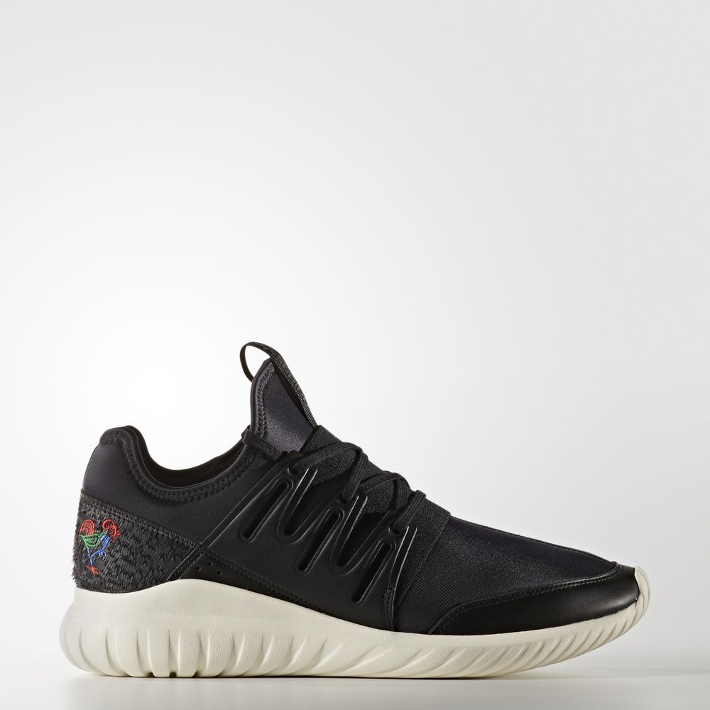 Adidas Tubular Radial Cny - Originals γυναικεια - Μαυρα/Ασπρα,Μέγεθος: EU 36 – 54 2/3 (971DMUIL)